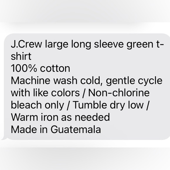 J.Crew long sleeve t-shirt dark army green Size L - Picture 6 of 6